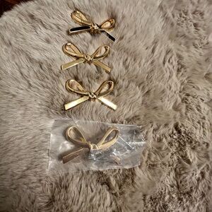 Gold Bow door knob for cabinet or closet  door
